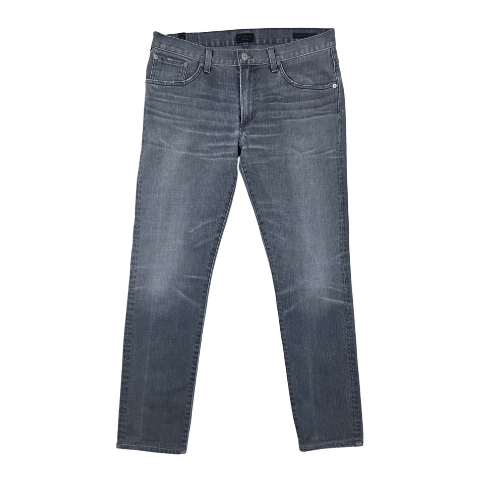 Citizens of Humanity Noah Slim Fit Grey Stretch Denim Jeans 34 Designer Mens